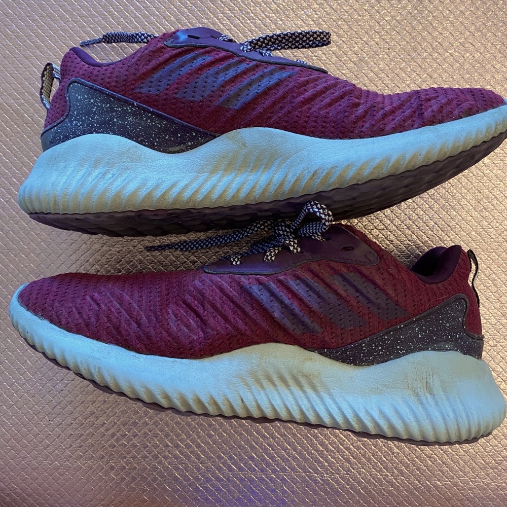 Maroon Adidas AlphaBounce Athletic Shoes